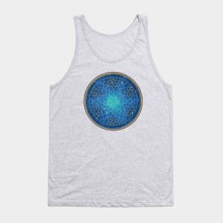 Galaxy inspired Islamic geometric pattern 1 Tank Top